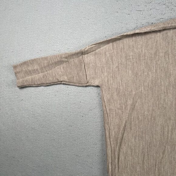 Kenar‎ Heathered Beige 100% Merino Wool Oversized Dolman Sleeve Sweater Small - Picture 16 of 16